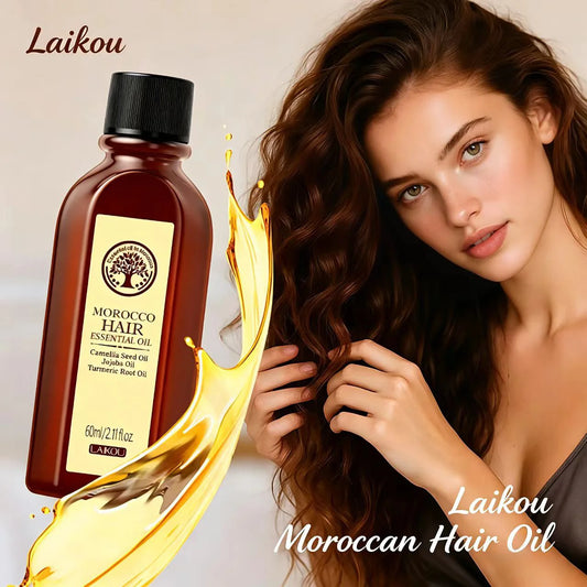 Morocco Hair Essential Oil 60Ml Repair Damaged Hair anti Frizz Nourishing Smoothing Argan Oil for All Hair Types